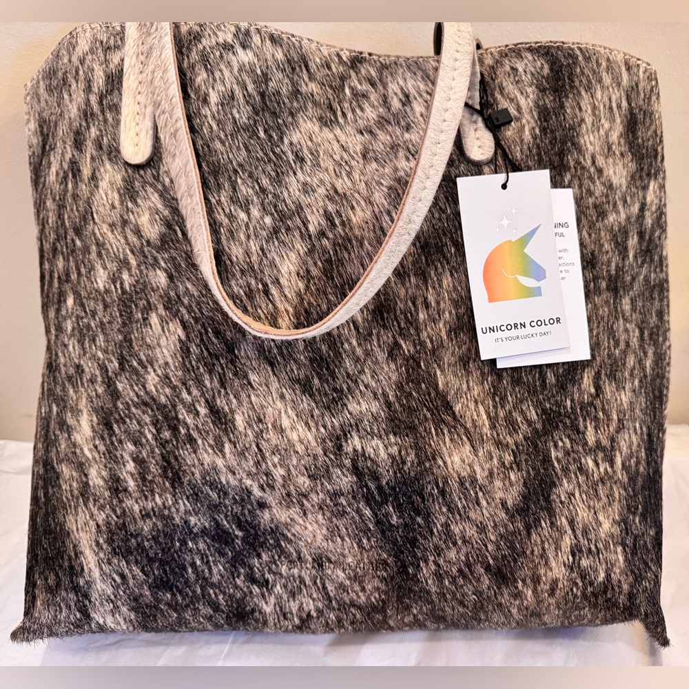Rare Hair on Hide (HOH) Portland Leather Lg August Tote